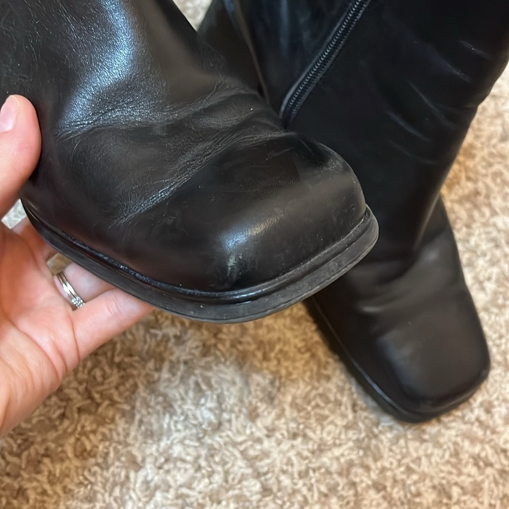 White Mountain Leather Upper Square Toe Heeled An… - image 5